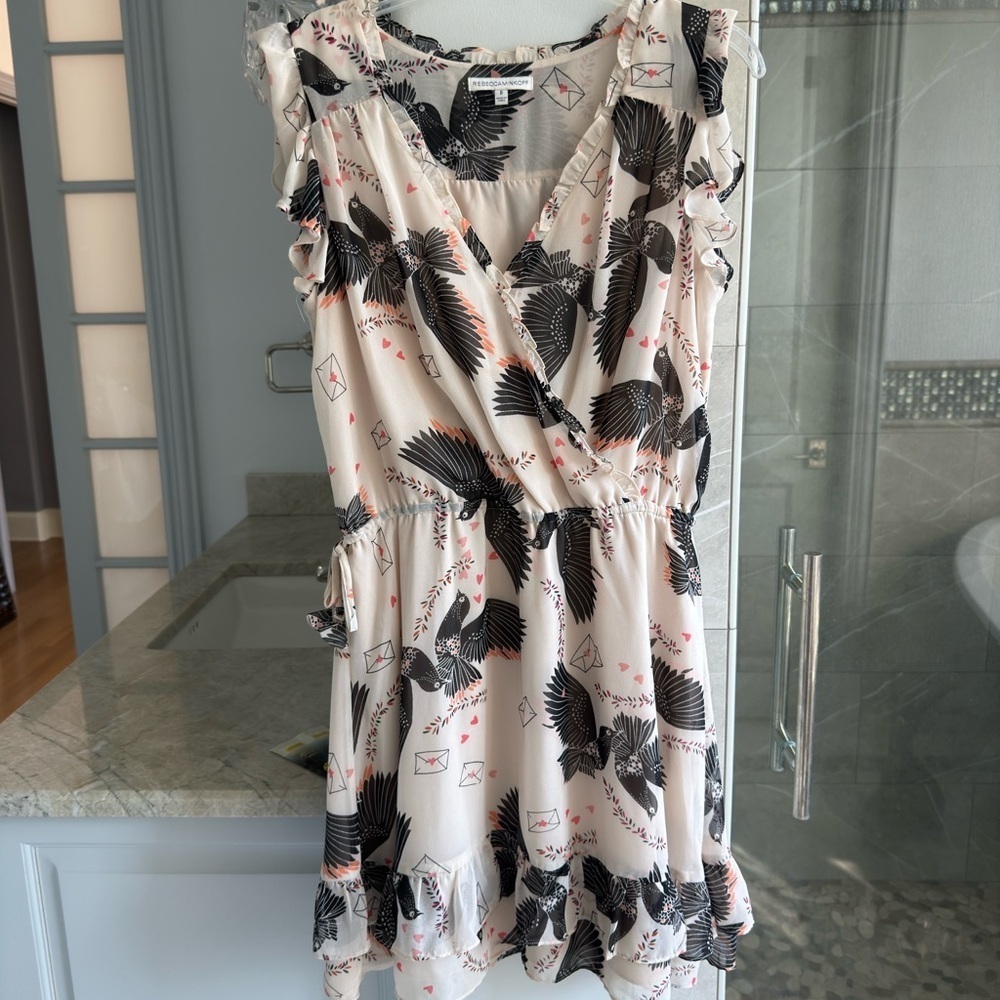 Rebecca Minkoff Blush Pink with Bird Print